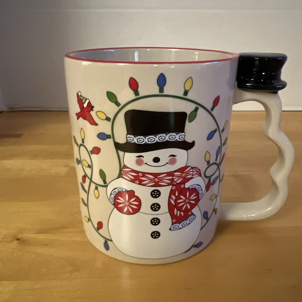 Temptations By Tara Winter Whimsy Snowman Christmas 16 oz Mug